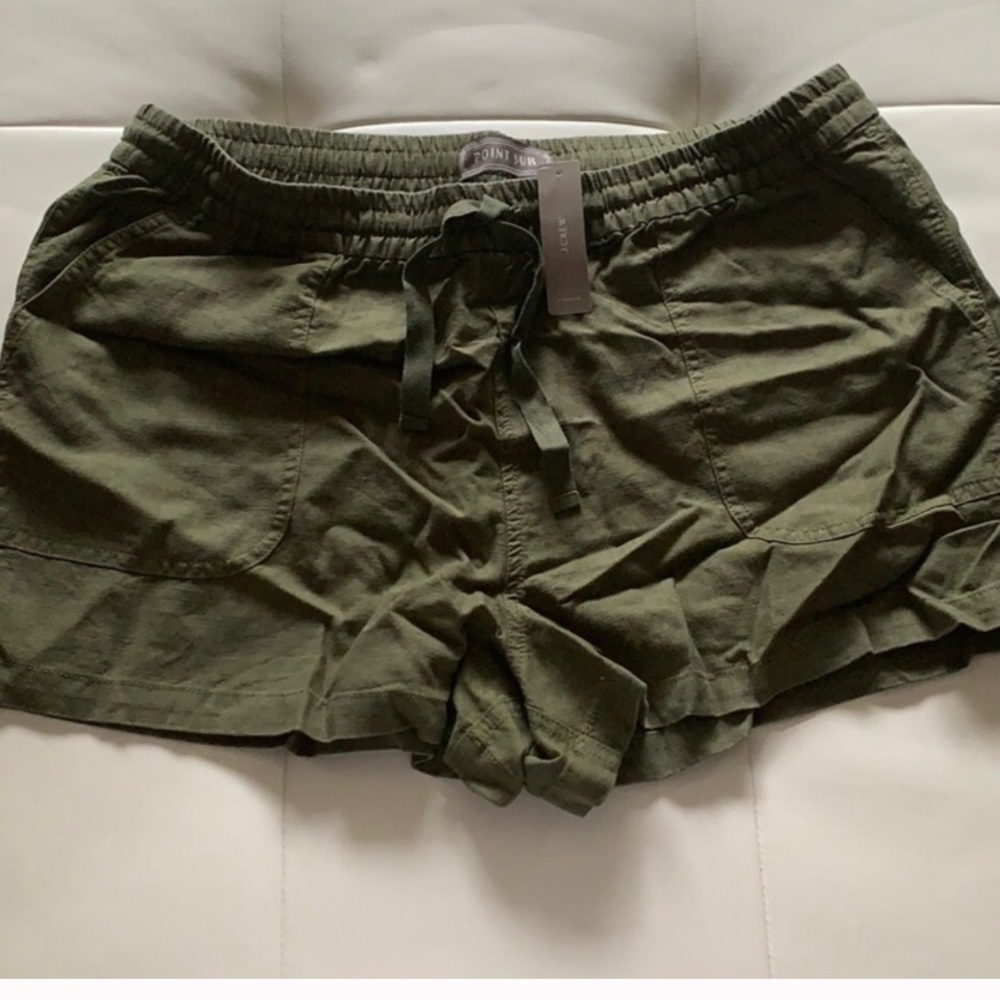 NWT J. Crew Point Sur Tie Waist Shorts